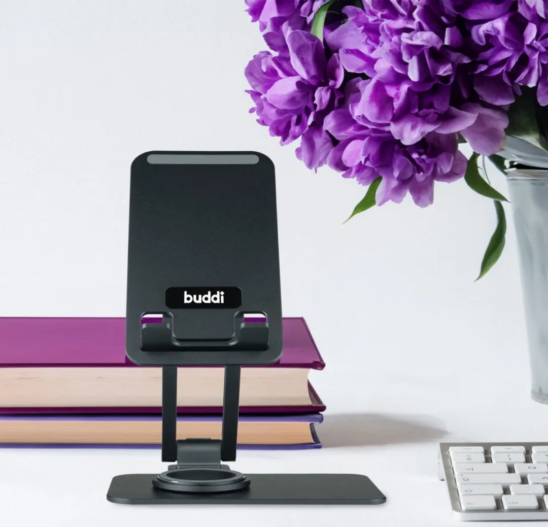 Buddi Draaibare Bureau Houder - Universeel - Grijs
