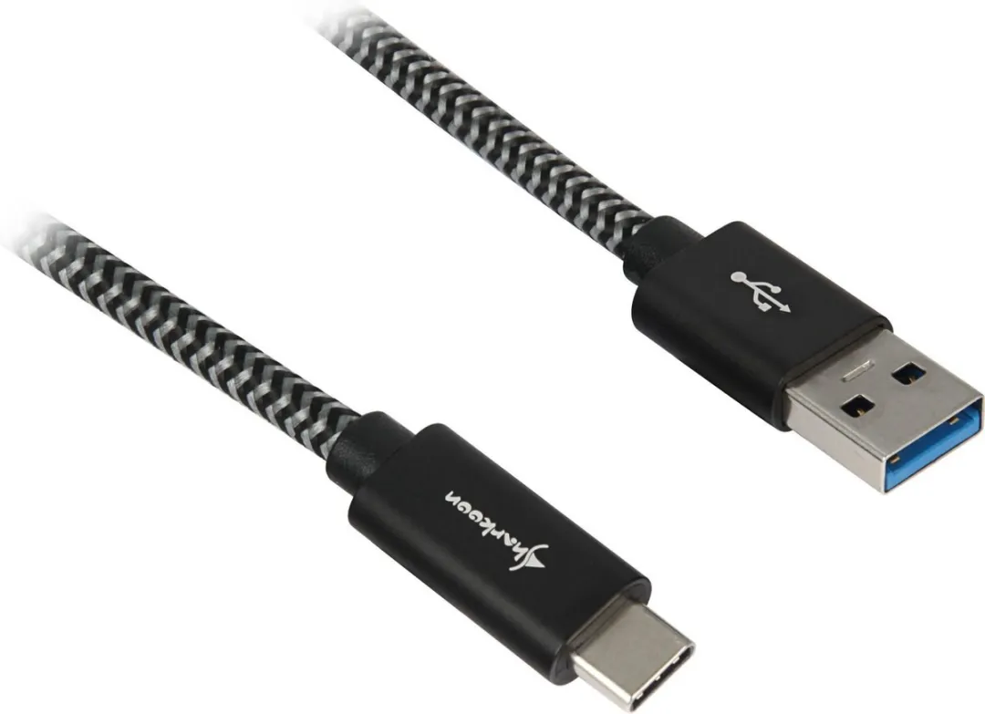 Sharkoon USB A naar USB C Kabel 1m