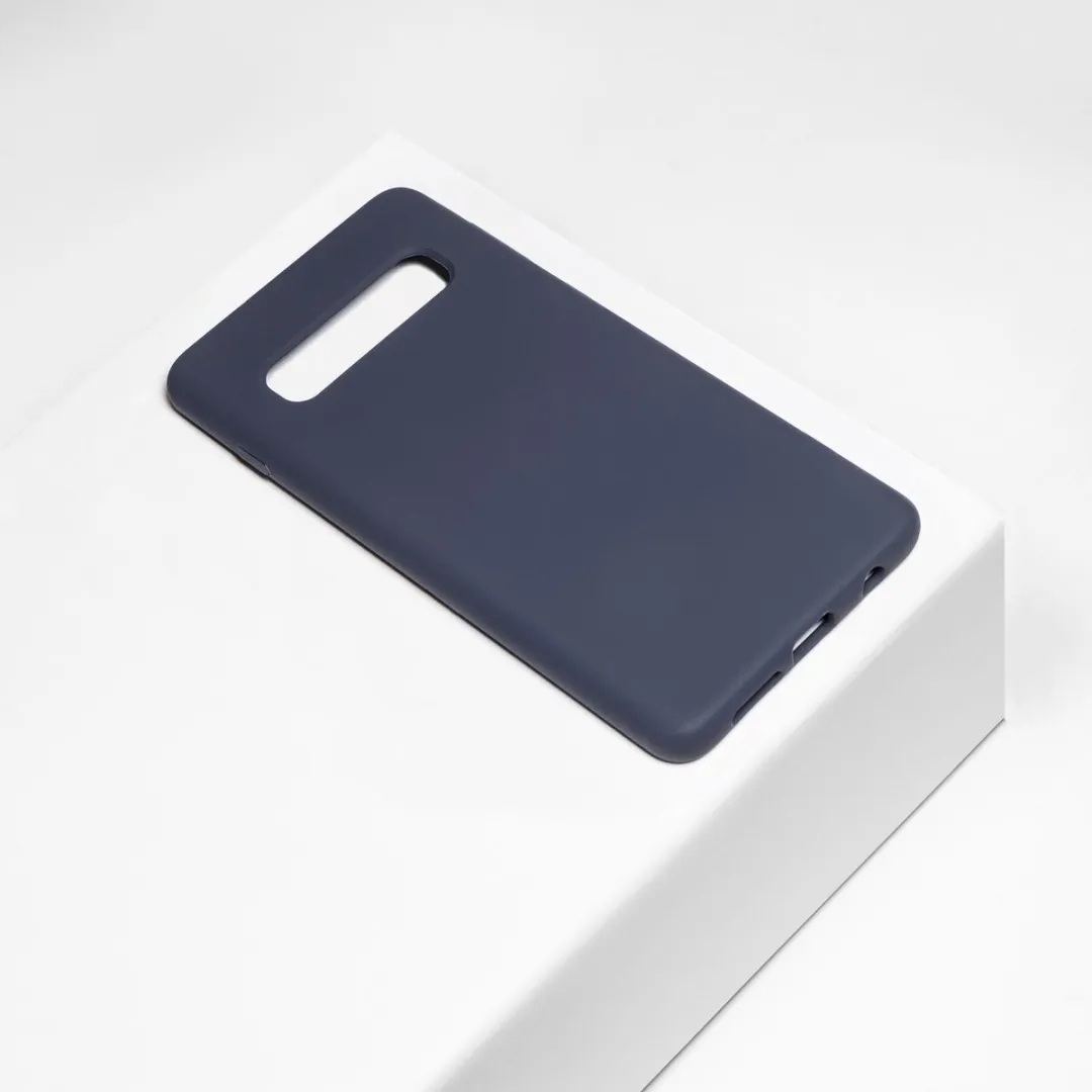 BMAX Siliconen Hoesje Samsung Galaxy S10+ - Donkerblauw
