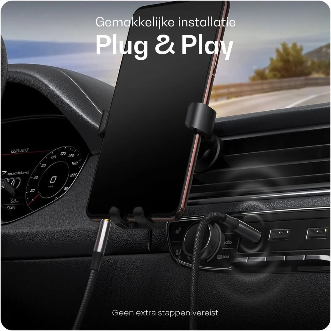 Buddi Flex Aux Kabel 3.5mm Jack - 1 Meter - Zwart