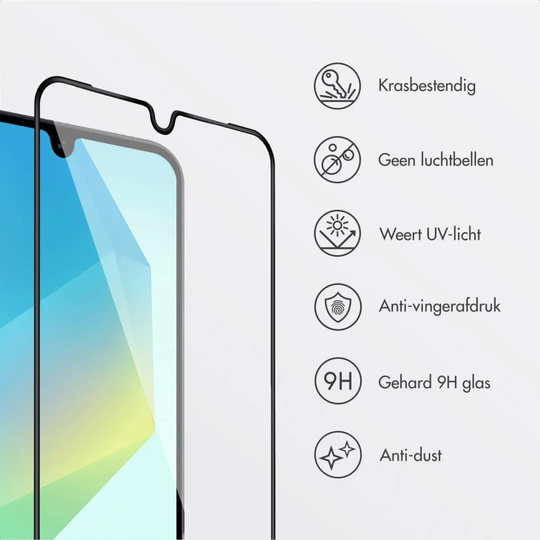 Accezz Screenprotector Samsung Galaxy A16/A17 - Glas met anti-stof applicator