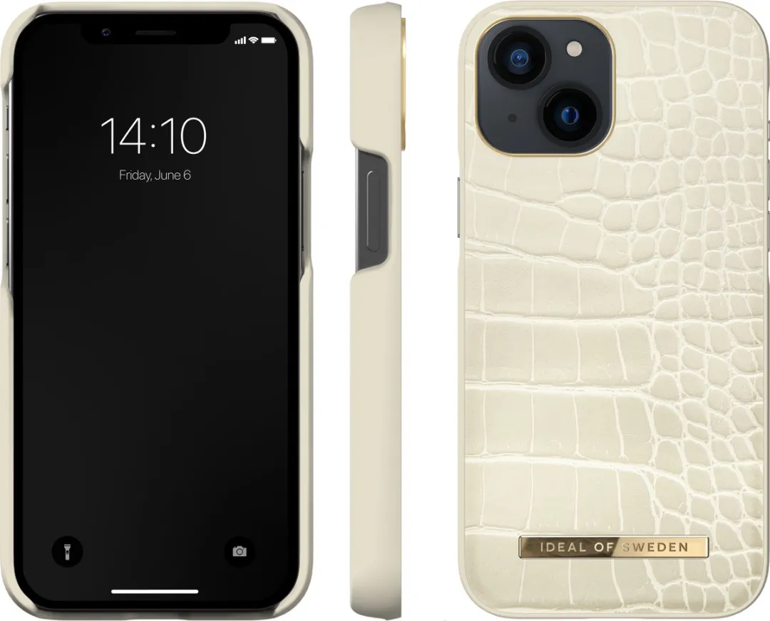 iDeal of Sweden Atelier Case iPhone 13 Mini Cream Beige Croco - IDACSS22-I2154-395 - afbeelding 2 van 4