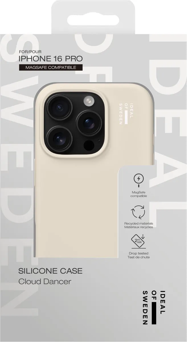 iDeal of Sweden Silicone Case iPhone 16 Pro - Cloud Dancer - Beige