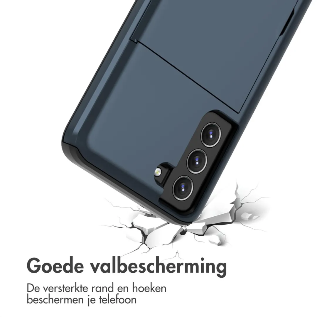 Imoshion Hoesje Samsung Galaxy S21 FE - Donkerblauw - 2 Pasjes
