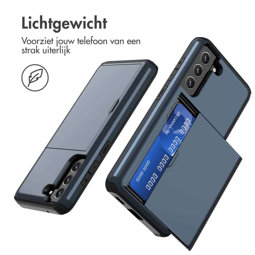 Imoshion Hoesje Samsung Galaxy S21 FE - Donkerblauw - 2 Pasjes