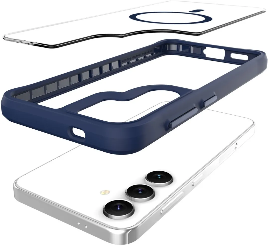 Buddi Hybrid Hoesje Samsung Galaxy S25/S24 Plus - MagSafe - Transparant Blauw
