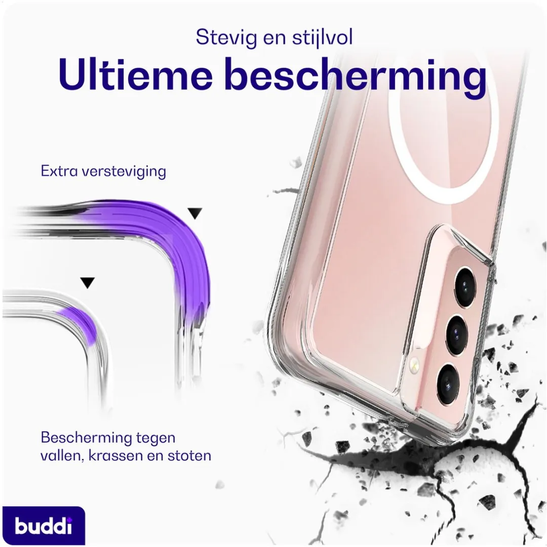 Buddi Core Hoesje Samsung Galaxy S21 - MagSafe - Transparant