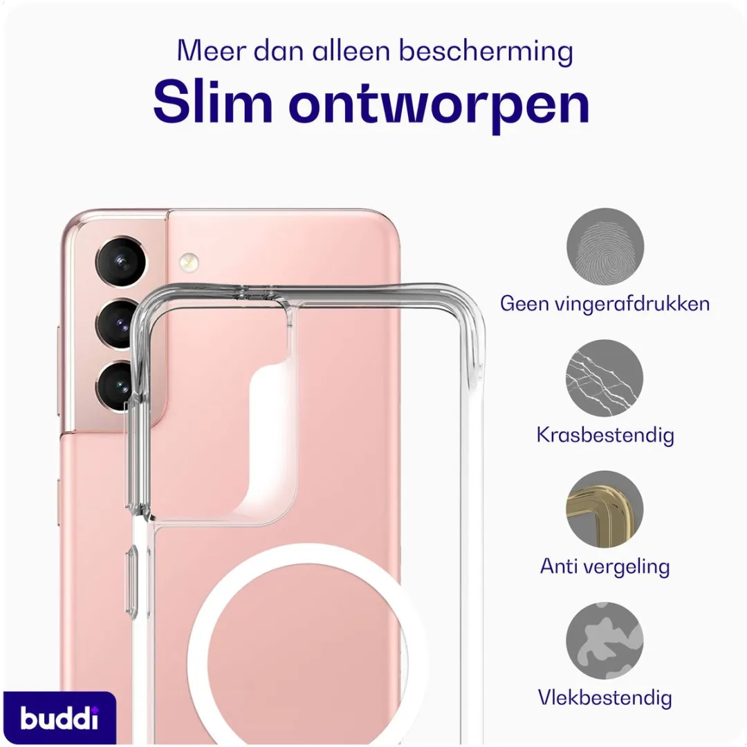 Buddi Core Hoesje Samsung Galaxy S21 - MagSafe - Transparant