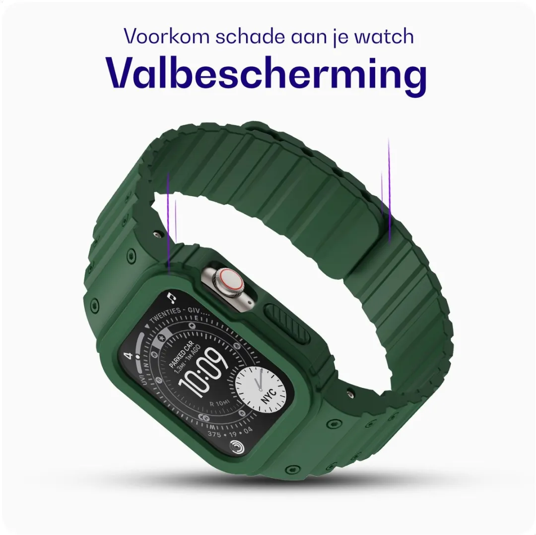 Buddi Forge Bandje en Hoesje Apple Watch 40/41mm - Groen
