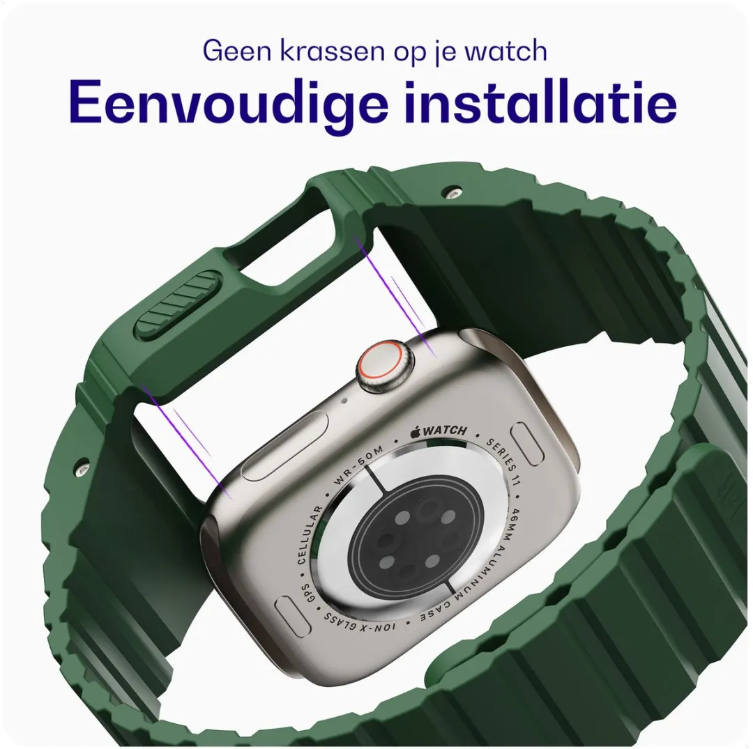 Buddi Forge Bandje en Hoesje Apple Watch 40/41mm - Groen