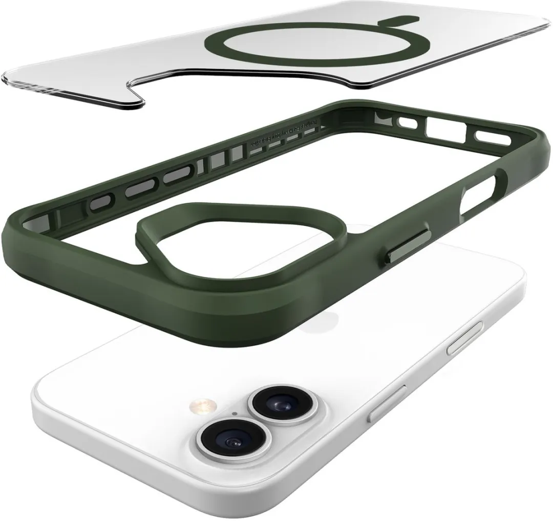 Buddi Hybrid Hoesje iPhone 17 - MagSafe - Transparant Groen
