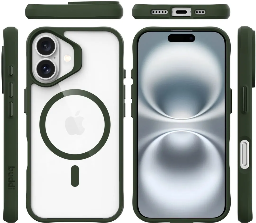 Buddi Hybrid Hoesje iPhone 17 - MagSafe - Transparant Groen