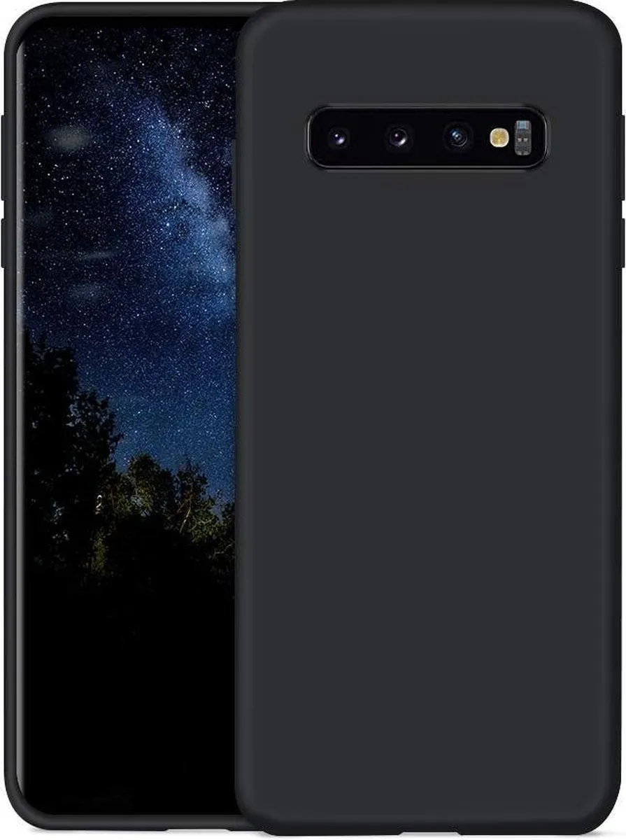 BMAX Siliconen Hoesje Samsung Galaxy S10+ - Zwart