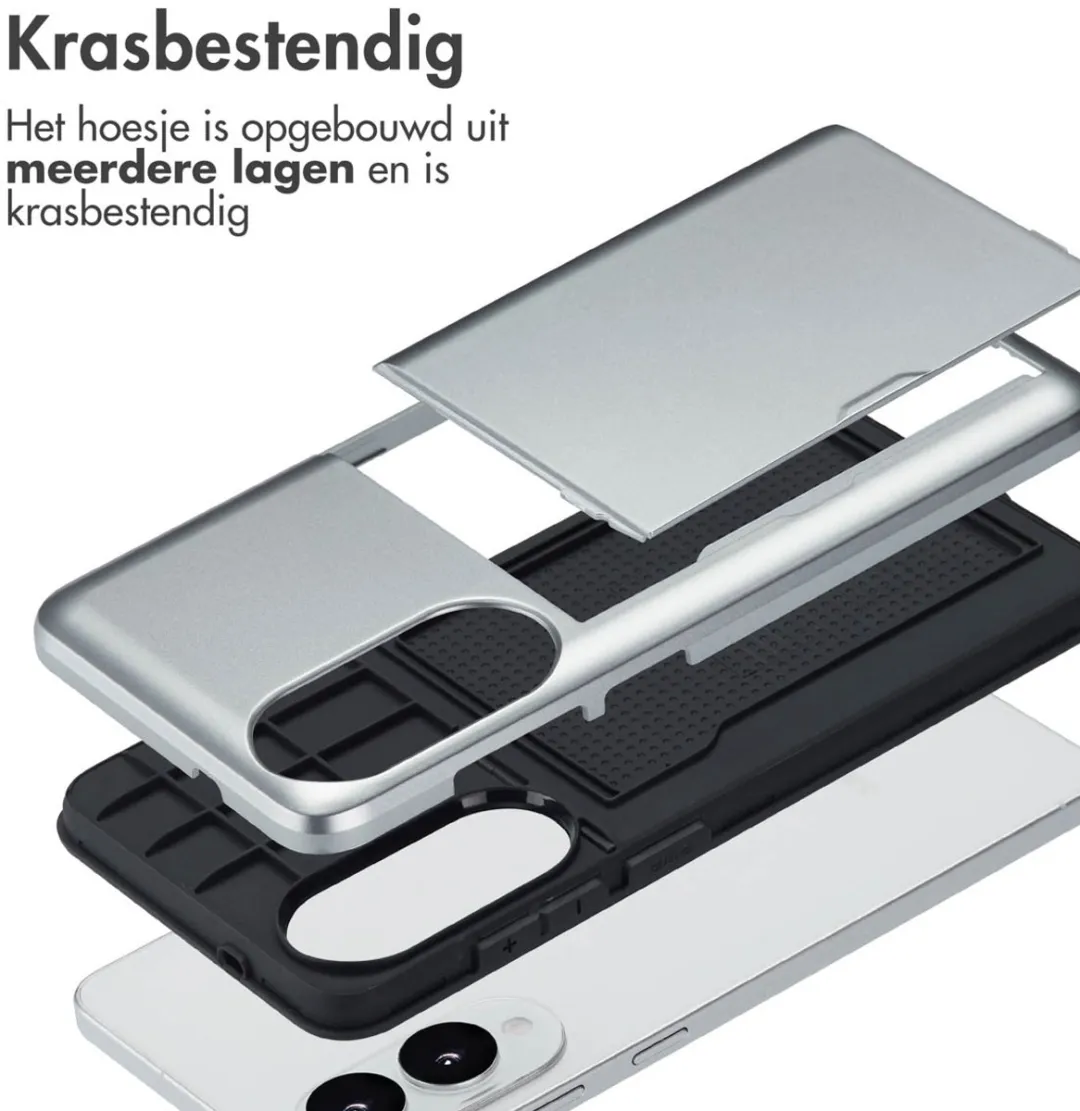 Imoshion Hoesje Samsung Galaxy S25 Edge - 2 Pasjes Grijs
