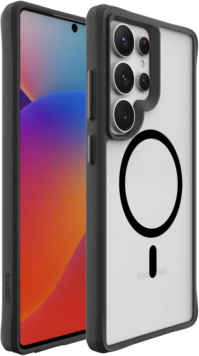 Buddi Hybrid Hoesje Samsung Galaxy S25 Ultra - MagSafe - Matte Zwart