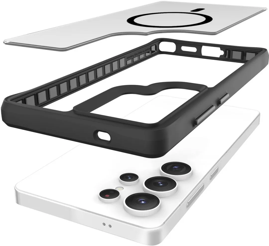 Buddi Hybrid Hoesje Samsung Galaxy S25 Ultra - MagSafe - Matte Zwart - afbeelding 6 van 6