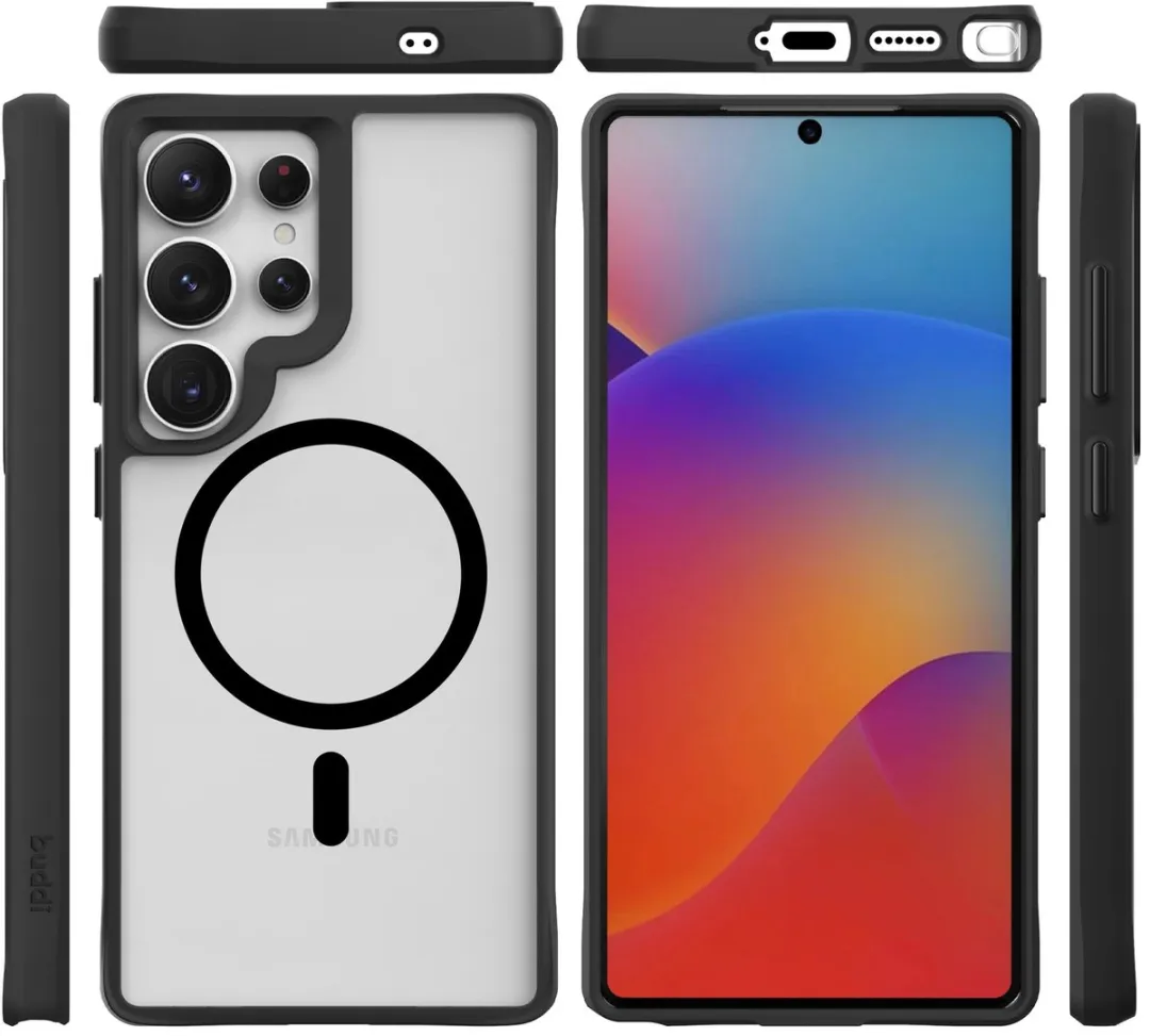 Buddi Hybrid Hoesje Samsung Galaxy S25 Ultra - MagSafe - Matte Zwart
