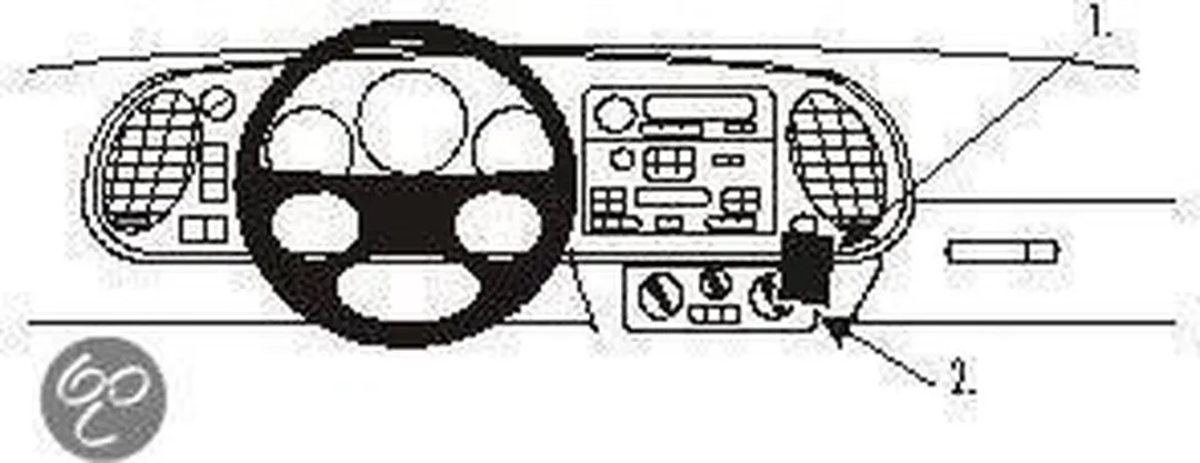 Brodit ProClip 852478 Houder - Saab 9-3 1998-2002 - Zwart
