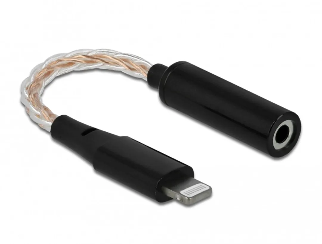 Delock 66317 Audio-adapter Lightning naar 3,5mm Jack - Zwart