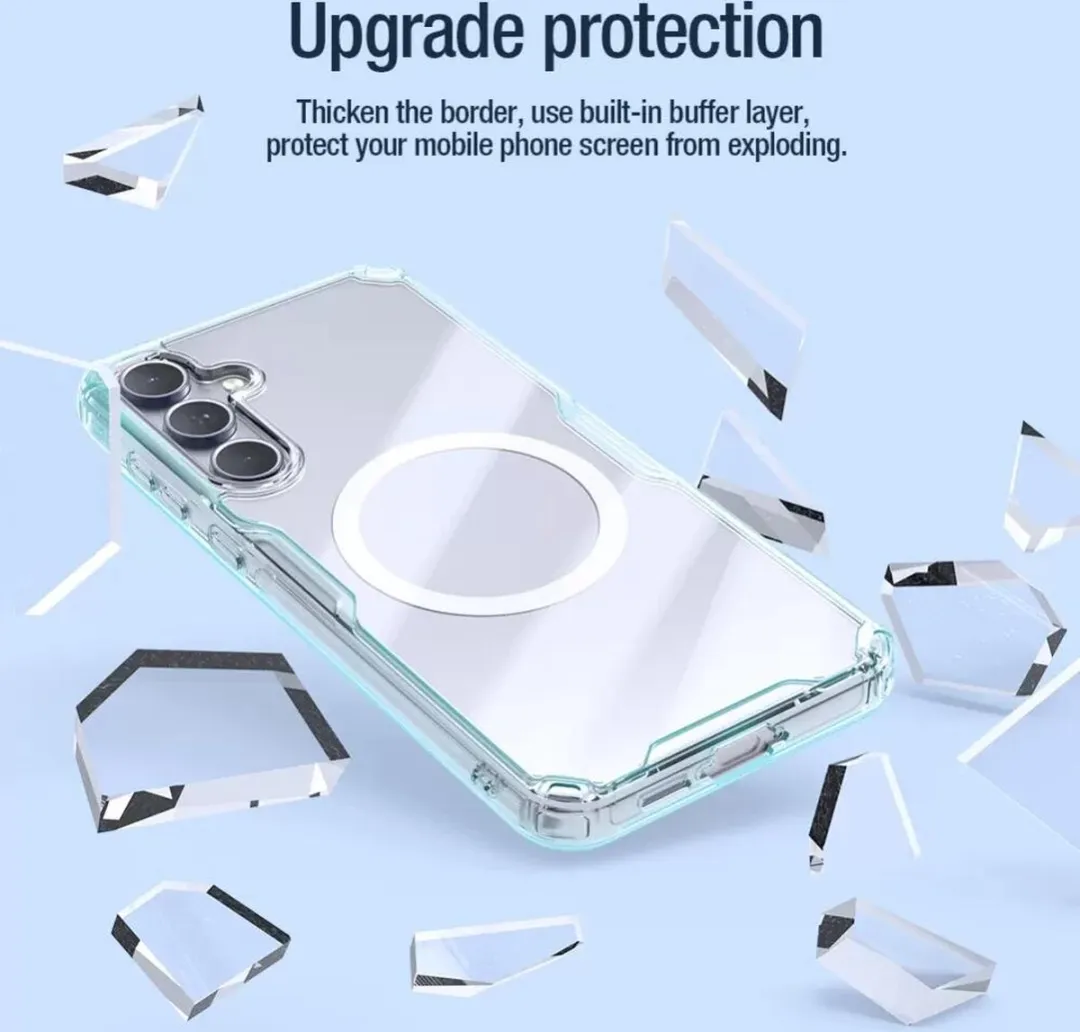 Nillkin Nature Pro Magnetic Hoesje Samsung Galaxy A55 - MagSafe Wit