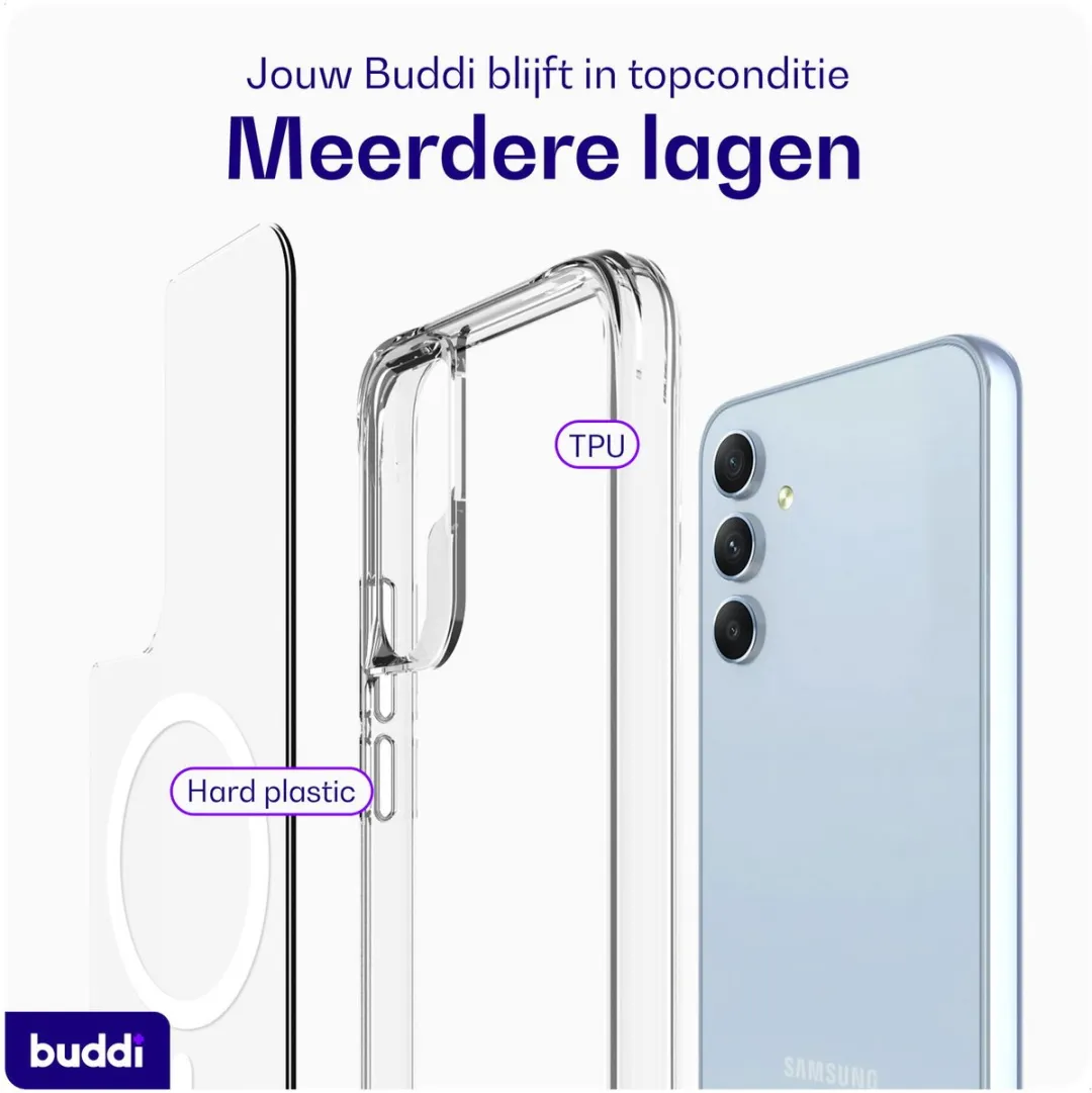 Buddi Core Hoesje Samsung Galaxy A54 - MagSafe - Transparant