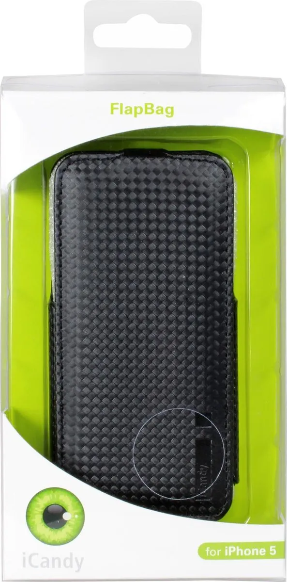 iCandy FlapBag voor iPhone 5/5S carbon zwart