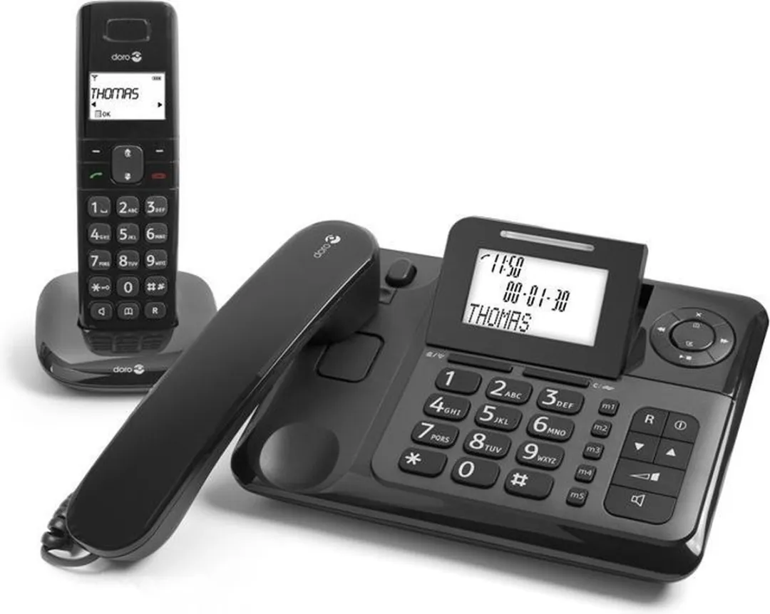 Doro 4005 Combinatietelefoon - 1 Handset - Zwarts