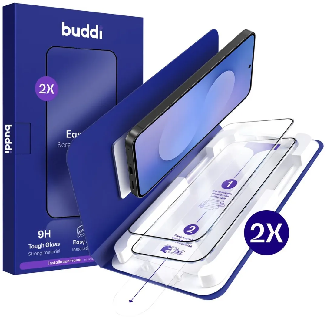 Buddi Screenprotector 2-Pack voor Samsung Galaxy S25 FE
