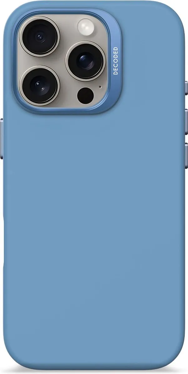 Decoded DEC-I15PM-SI-AB Siliconen Hoesje iPhone 15 Pro Max - Air Blauw