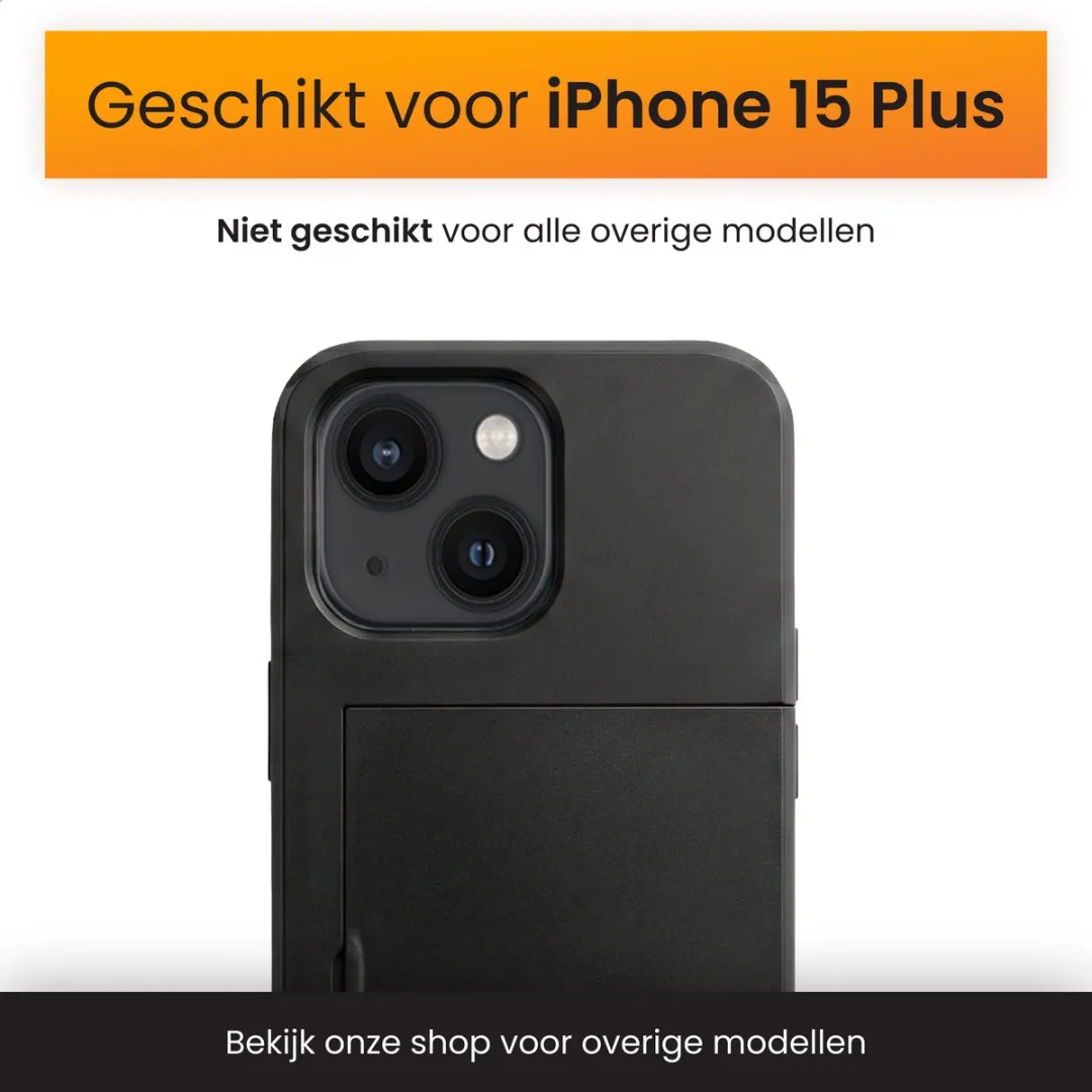 R2B Utrecht iPhone 15 Plus Hoesje - 3 Pasjes - Zwart