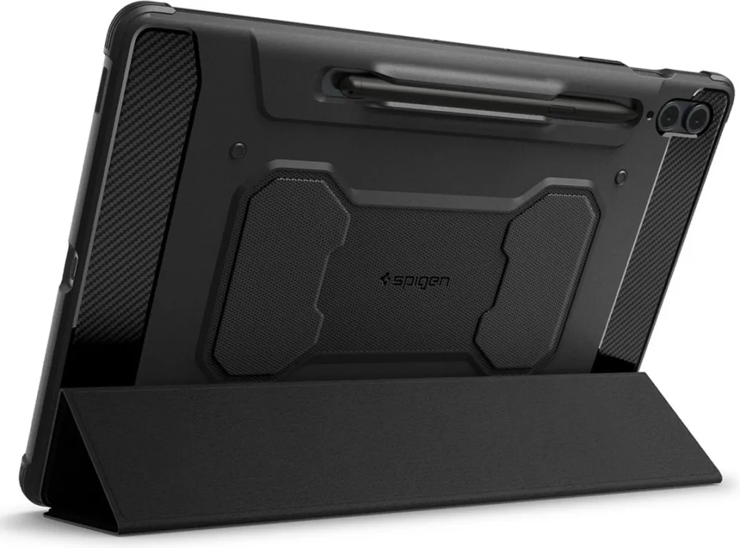 Spigen Rugged Armor Pro ACS06856 Tablethoes - Samsung Galaxy Tab S9 FE Plus - Zwart - afbeelding 6 van 6