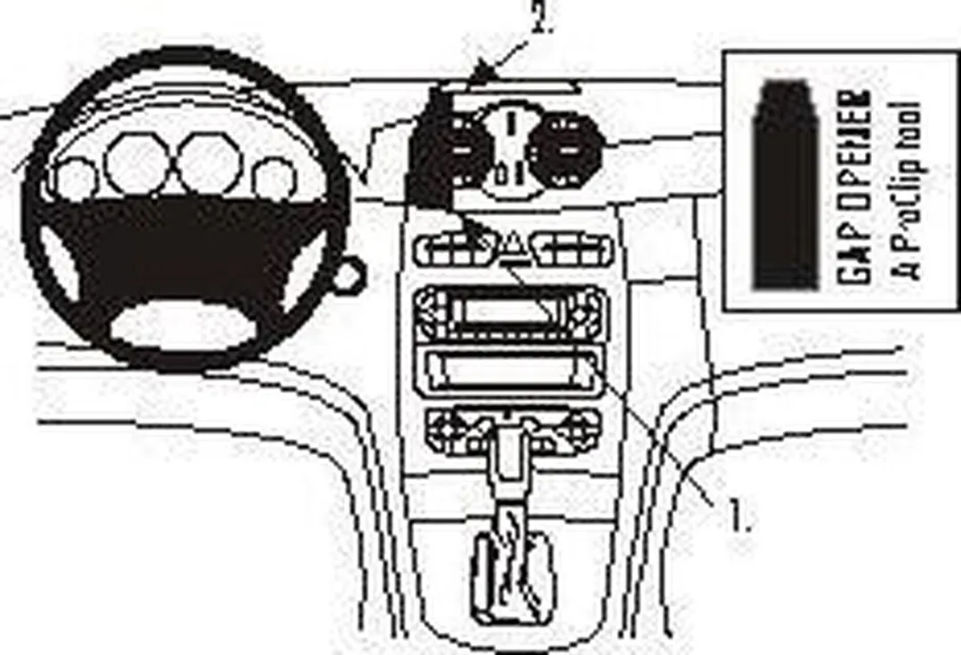 Brodit ProClip 853072 Telefoonhouder Mercedes CLK 2002-2010 - Center Mount