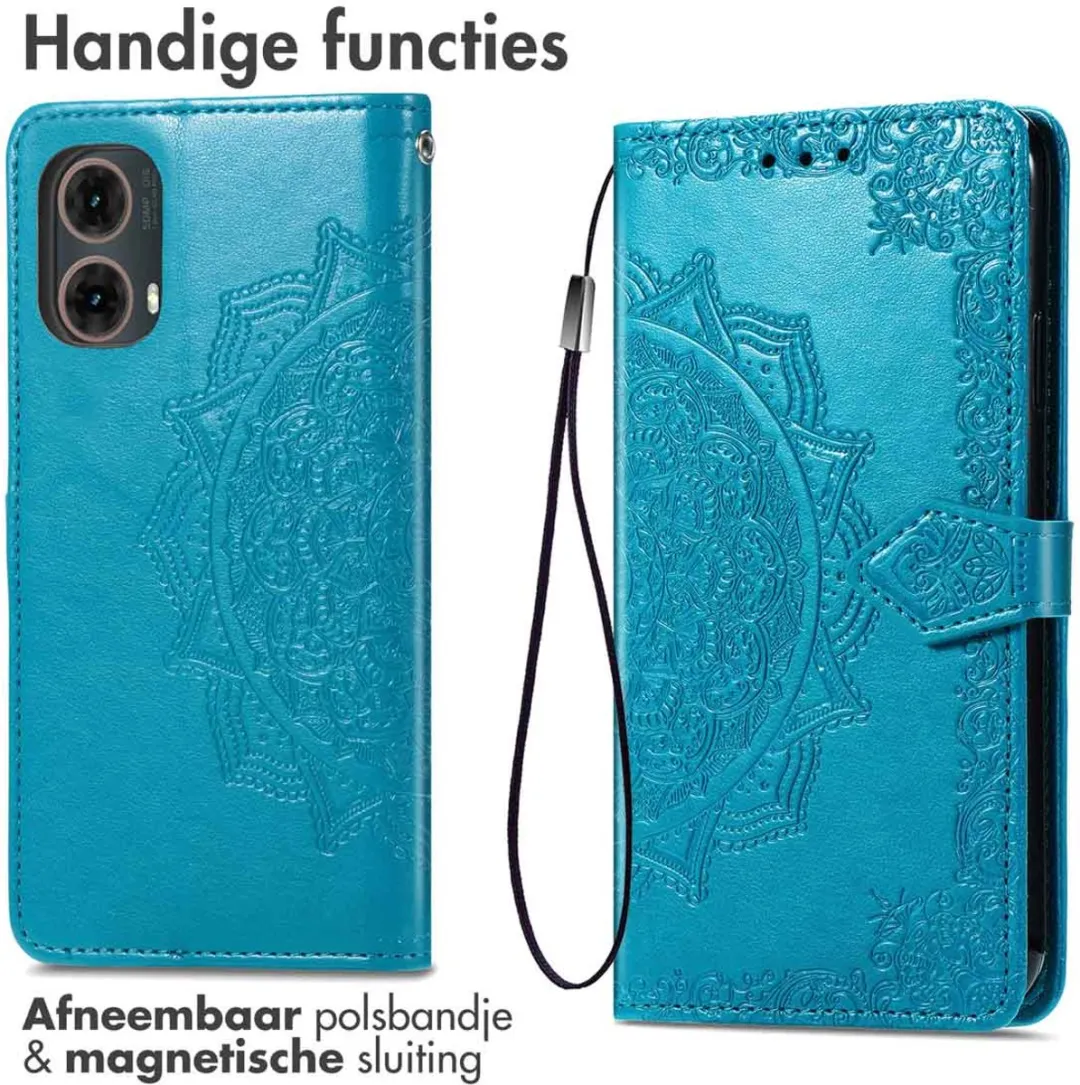 Imoshion Moto G85 Hoesje - 3 Pasjes - Turquoise