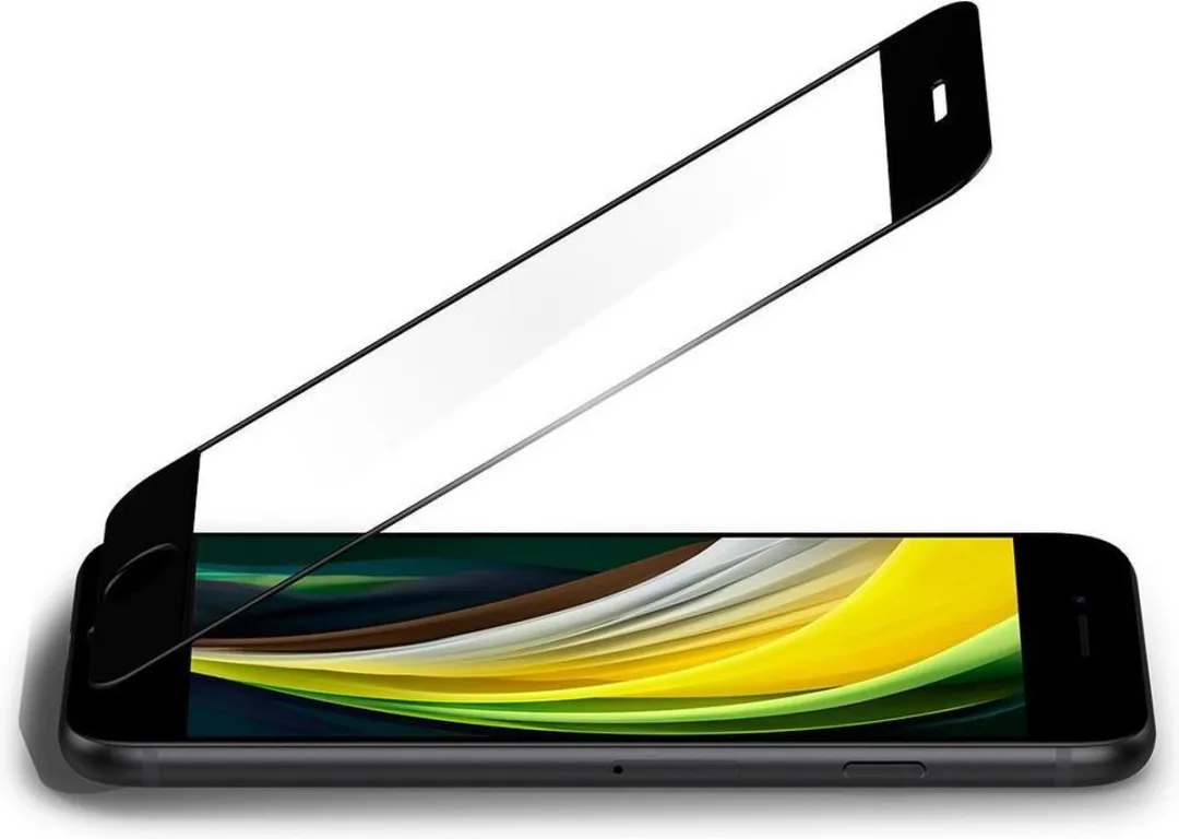 Spigen AlignMaster Glas & Frame Beschermer - iPhone 7/8/SE 2020/2022 - Zwart - afbeelding 6 van 6