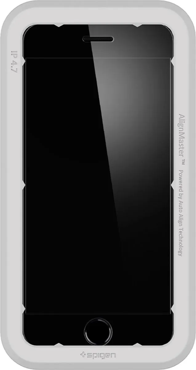 Spigen AlignMaster Glas & Frame Beschermer - iPhone 7/8/SE 2020/2022 - Zwart