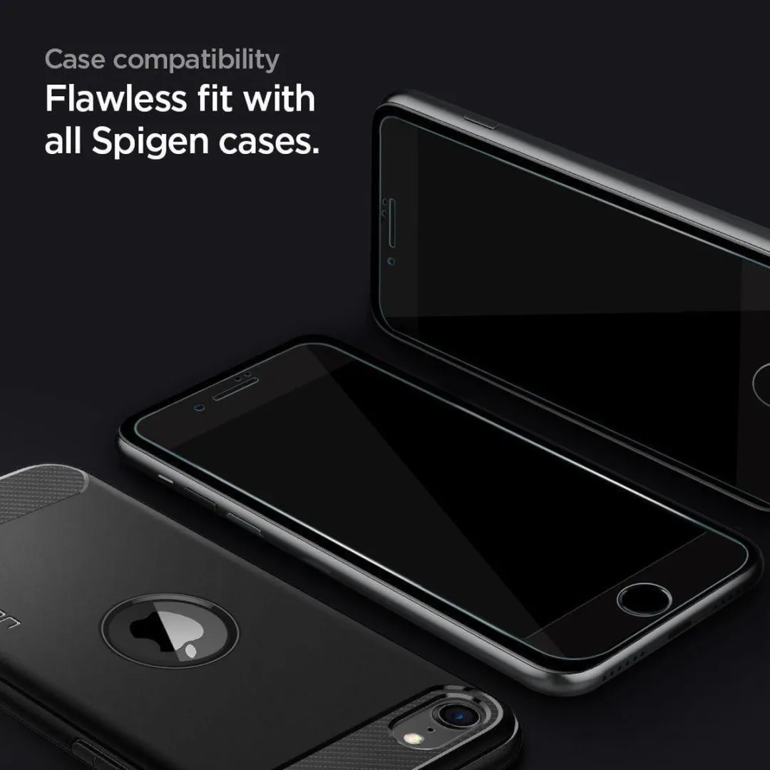 Spigen AlignMaster Glas & Frame Beschermer - iPhone 7/8/SE 2020/2022 - Zwart