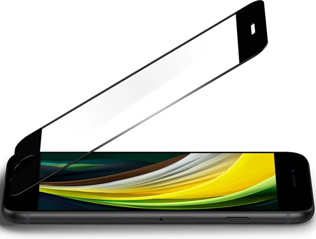 Spigen AlignMaster Glas & Frame Beschermer - iPhone 7/8/SE 2020/2022 - Zwart