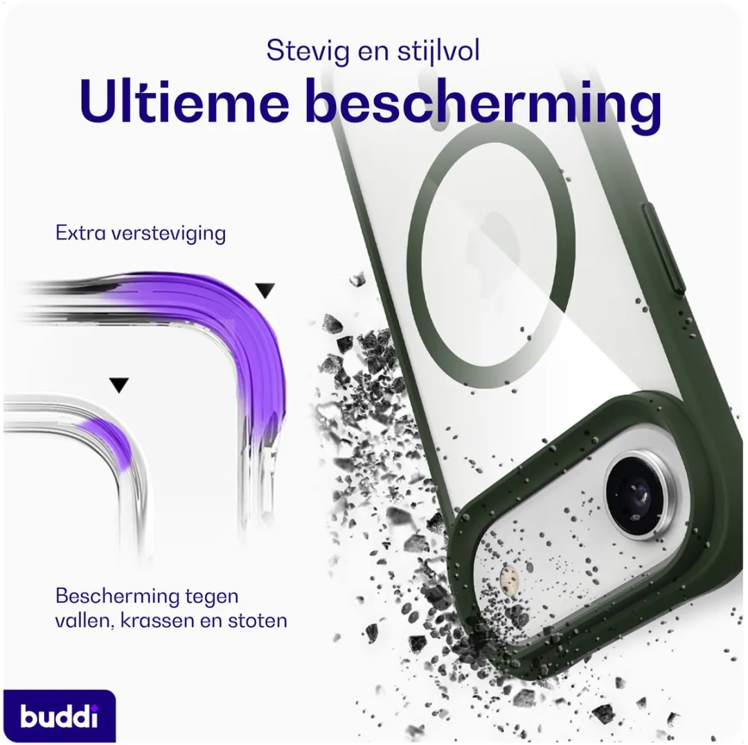 Buddi Hybrid Hoesje iPhone Air - MagSafe Groen - afbeelding 6 van 6