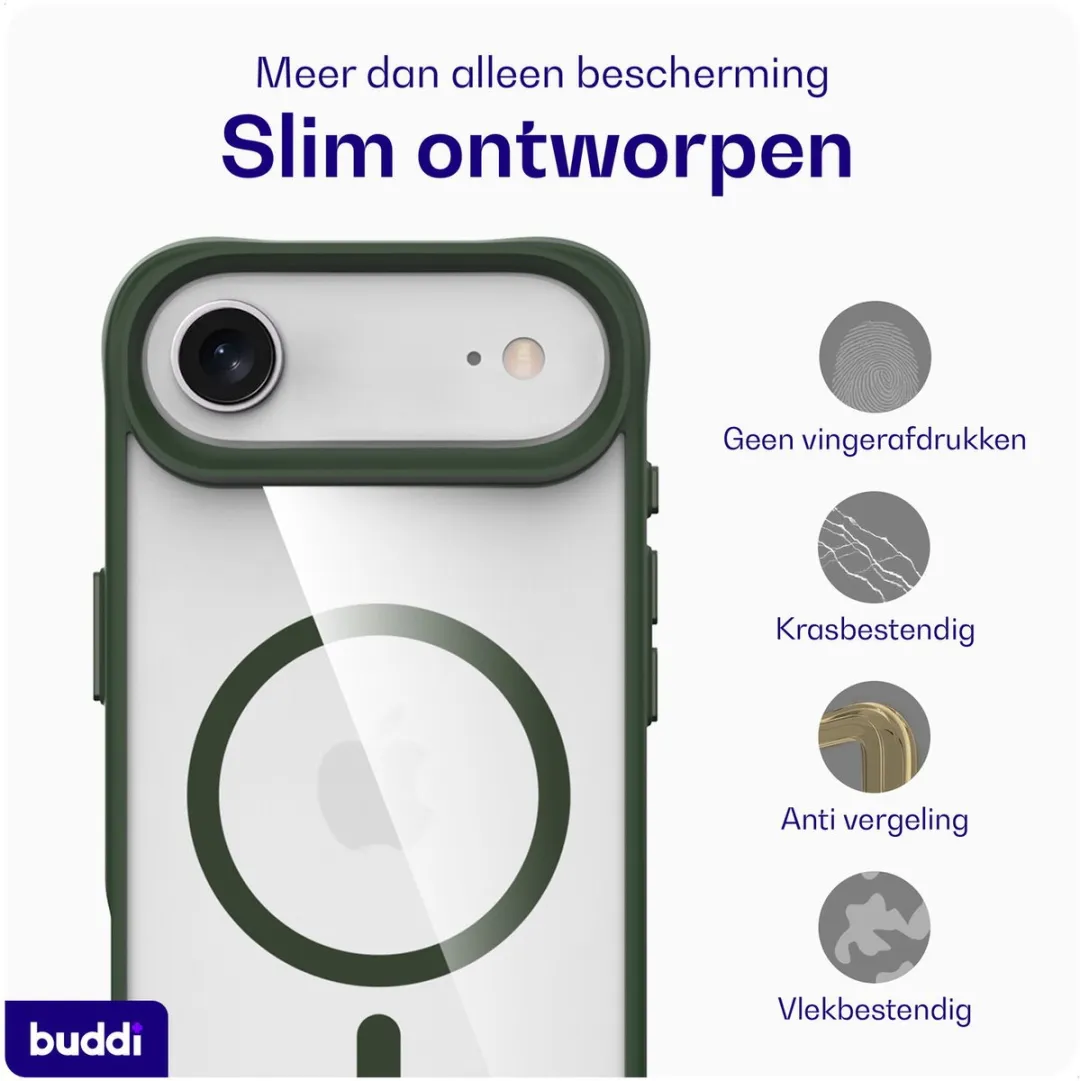 Buddi Hybrid Hoesje iPhone Air - MagSafe Groen