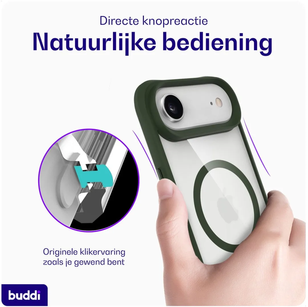 Buddi Hybrid Hoesje iPhone Air - MagSafe Groen