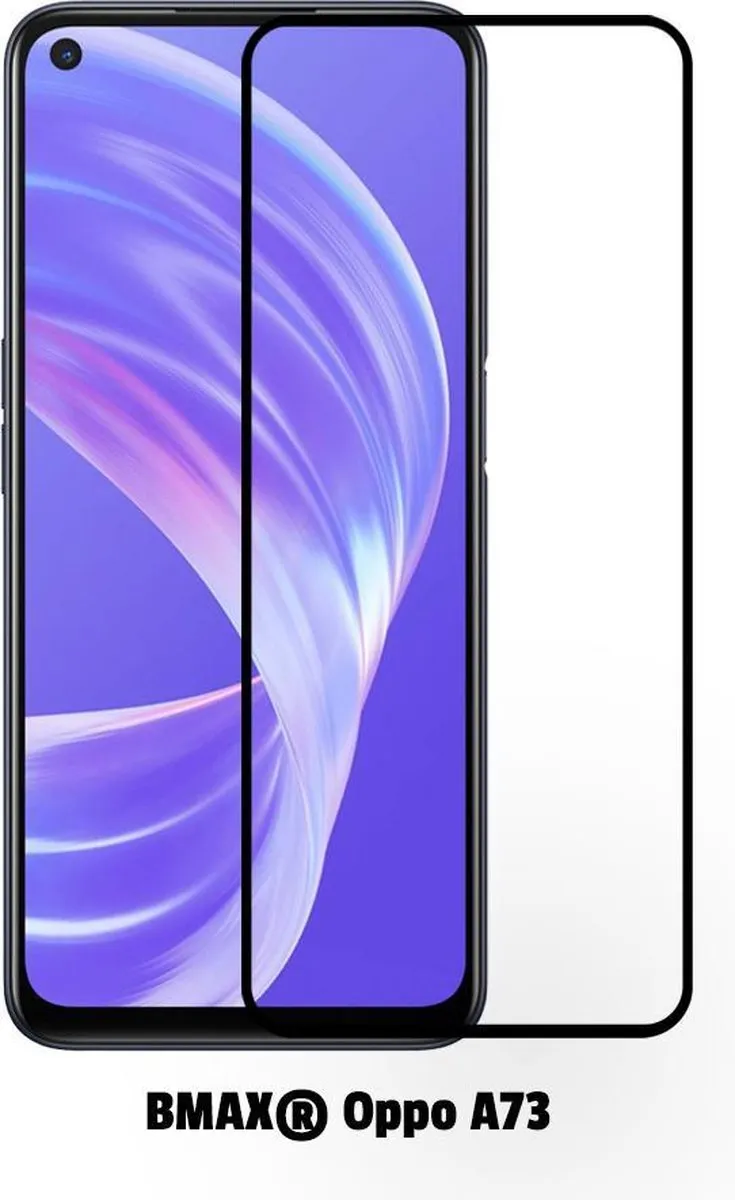 BMAX OPPO A73 Glazen Screenprotector 2 Stuks - Zwart