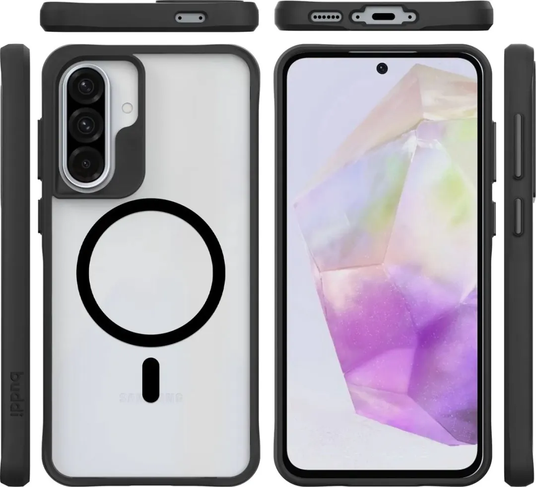 Buddi Hybrid Hoesje Samsung Galaxy A37 - MagSafe - Matte Zwart