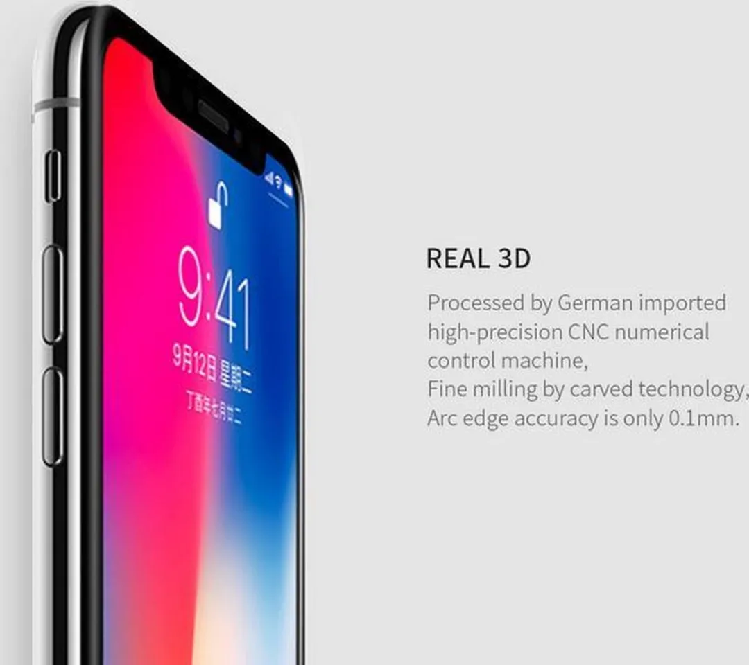 Nillkin TemperedGlass 3D AP+ PRO iPhone XS Max - Zwart - afbeelding 3 van 6