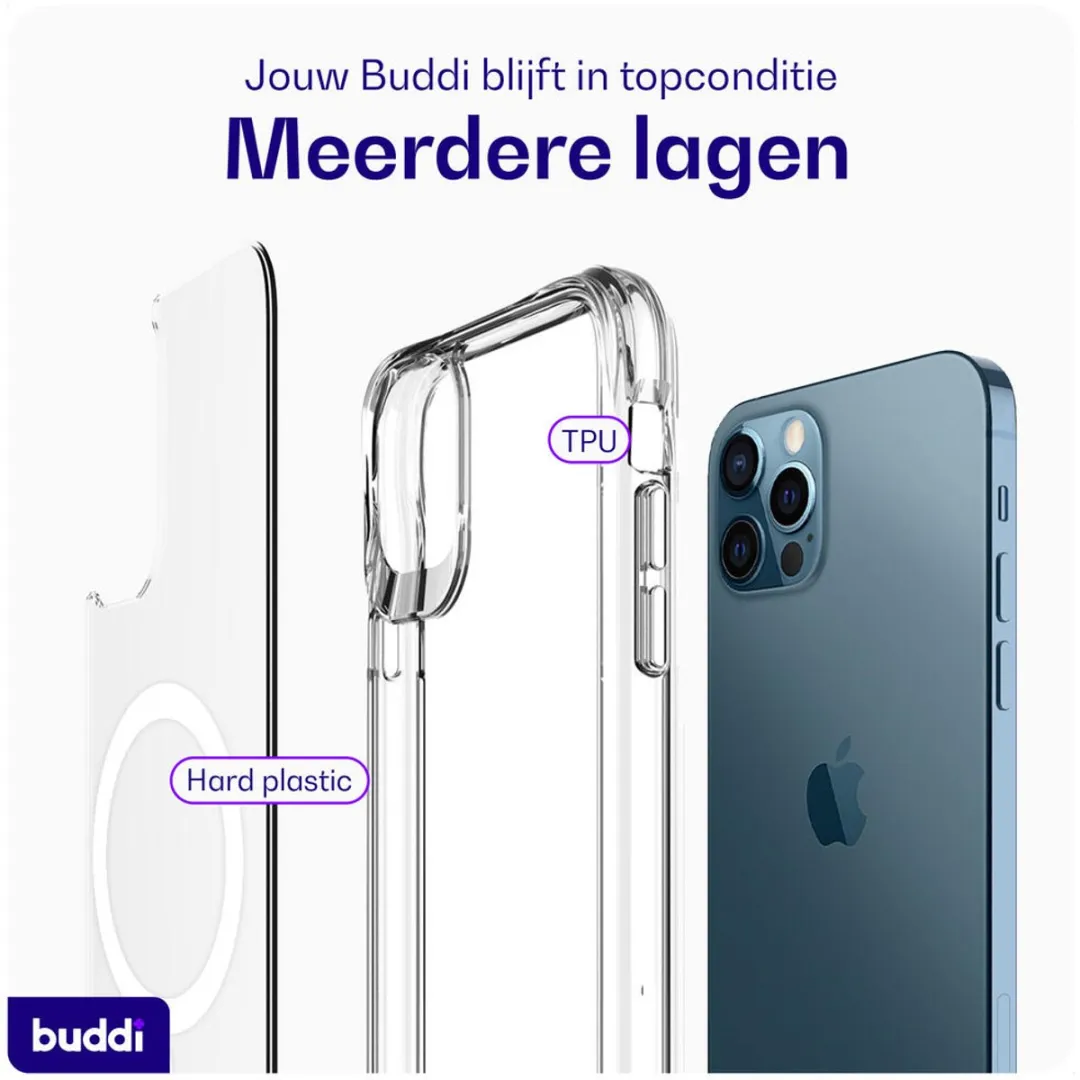 Buddi Core iPhone 12/12 Pro Hoesje - MagSafe - Transparant - afbeelding 6 van 6
