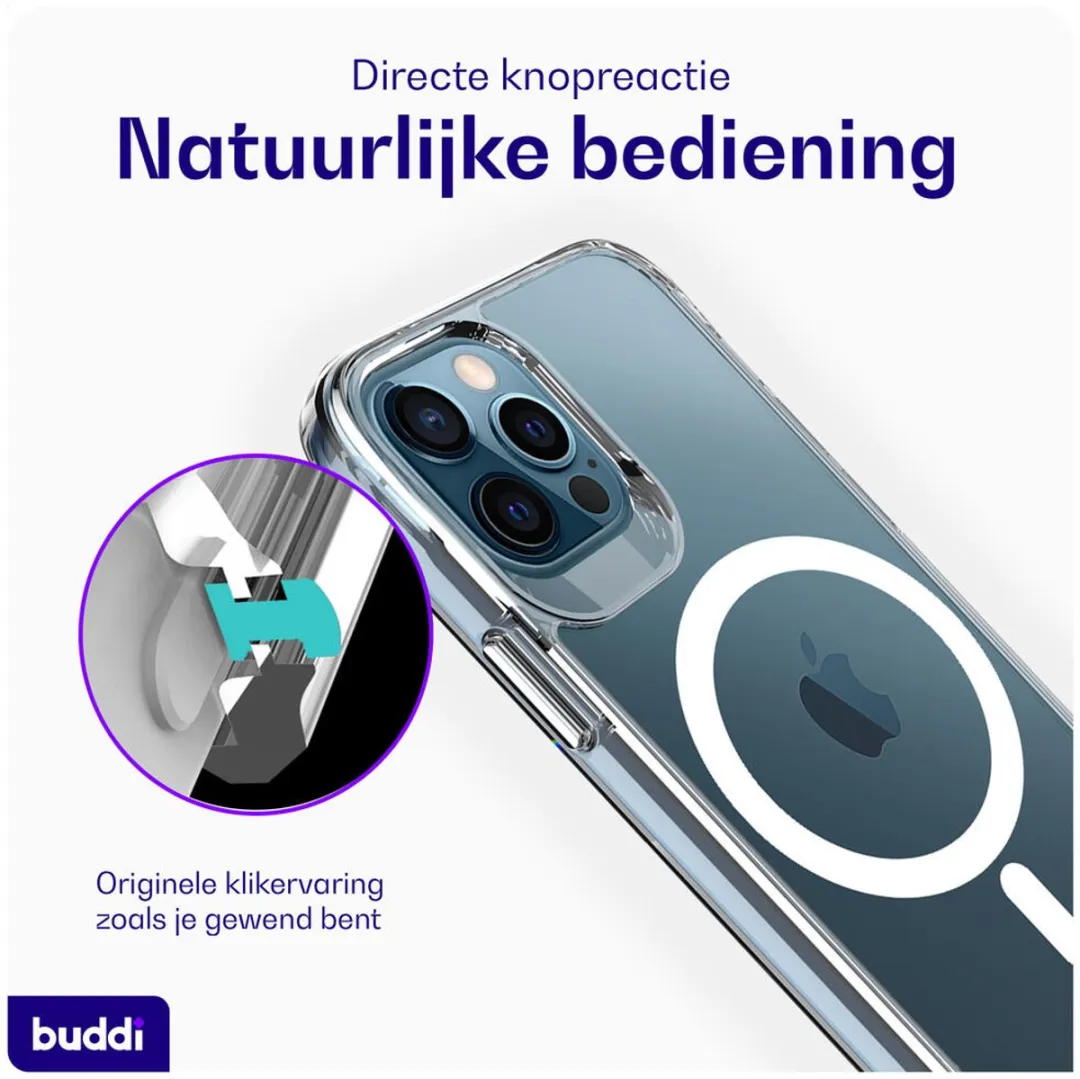 Buddi Core iPhone 12/12 Pro Hoesje - MagSafe - Transparant