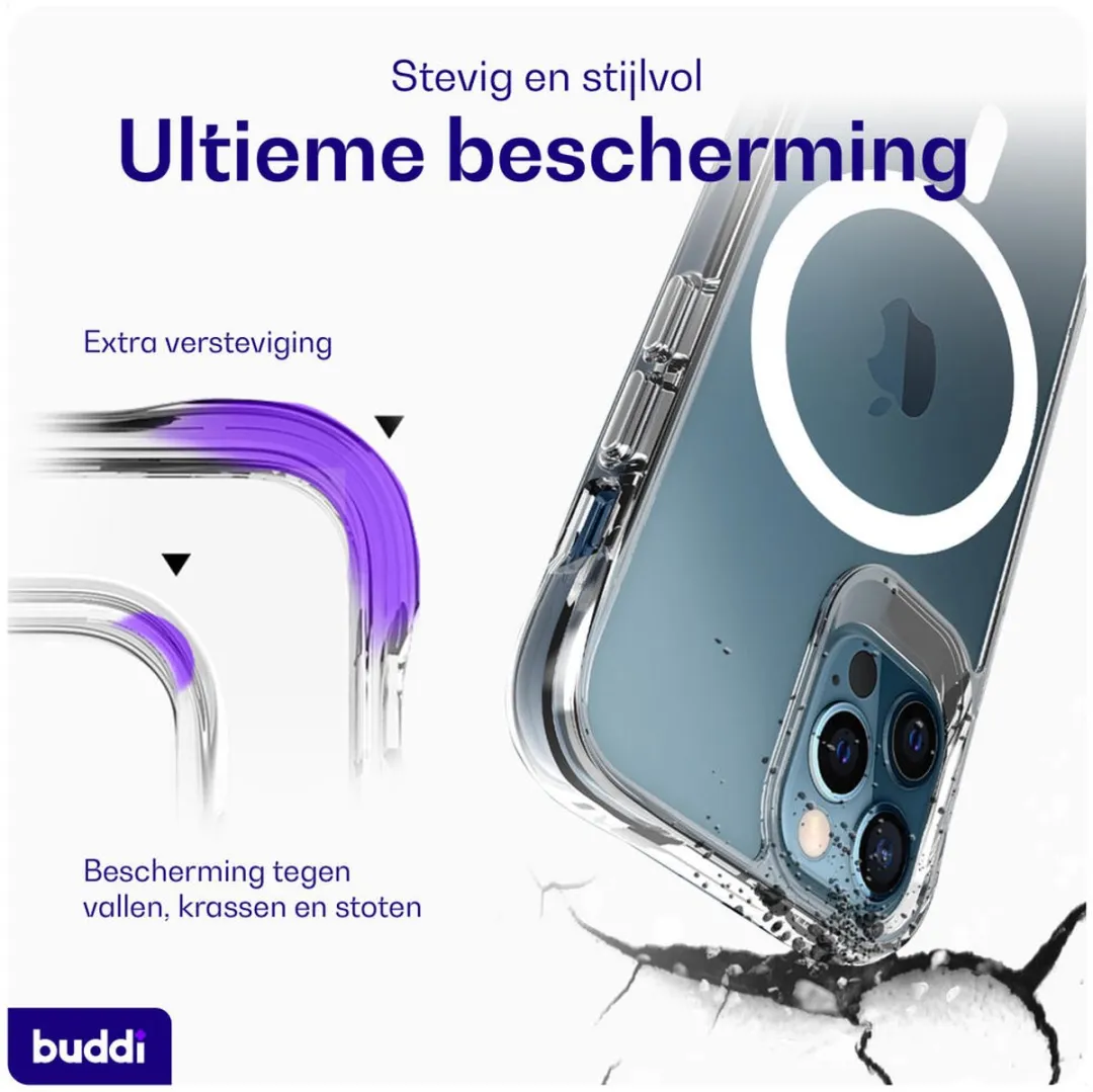 Buddi Core iPhone 12/12 Pro Hoesje - MagSafe - Transparant