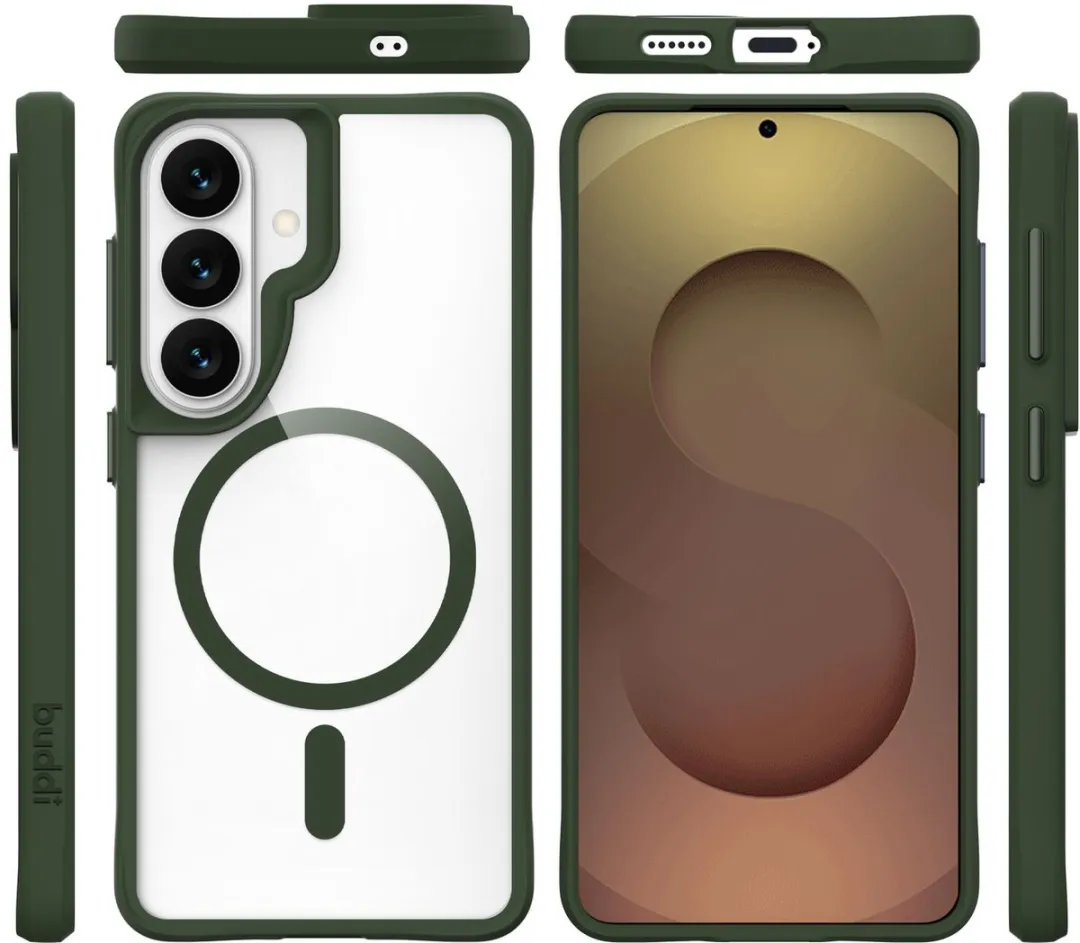 Buddi Hybrid Hoesje Samsung Galaxy S26 Plus - MagSafe Groen Transparant