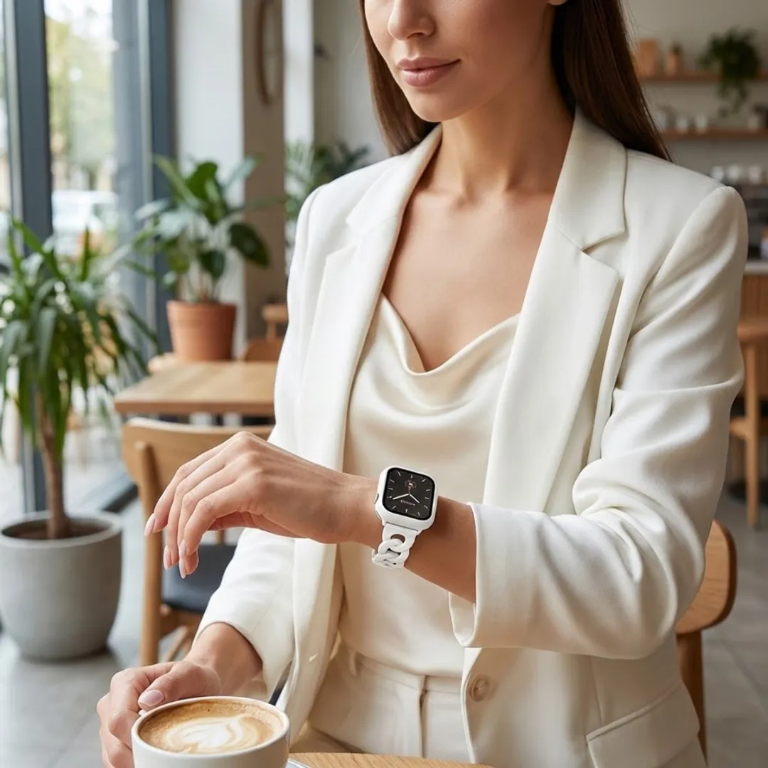 NUVEX Wit Horlogebandje Apple Watch 38-41mm - Ultra Dun Silicone