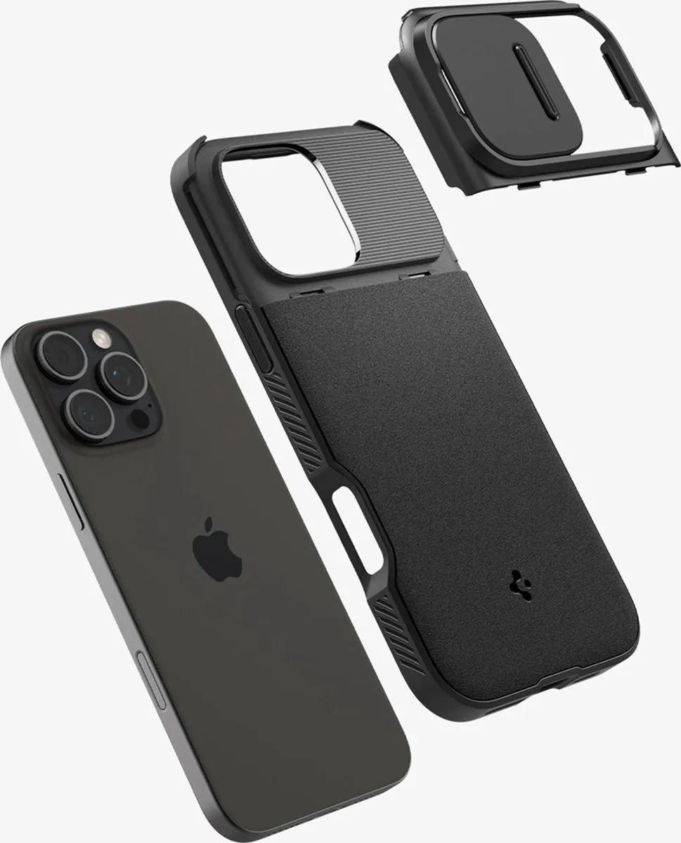 Spigen Optik Armor MagSafe iPhone 16 Pro Hoesje - Zwart - afbeelding 6 van 6