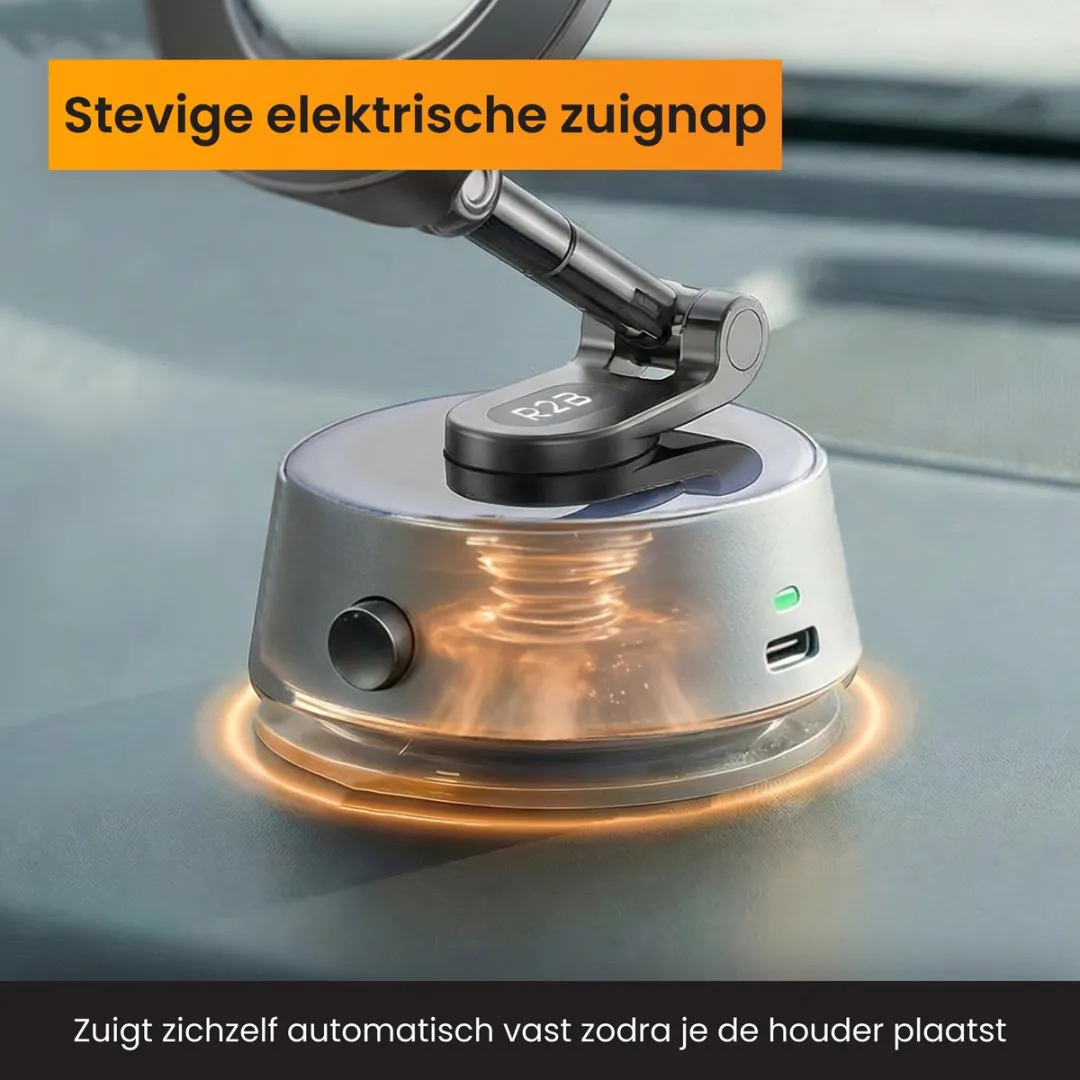 R2B Amstelveen Telefoonhouder Auto - Magnetisch & Opvouwbaar - Grijs